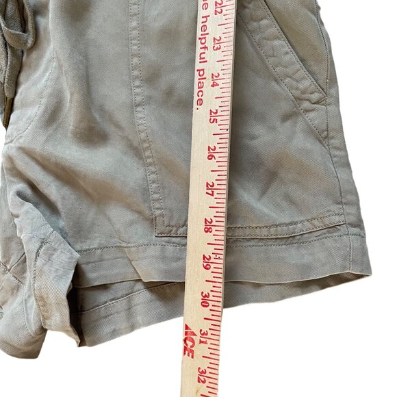 Pam & Gela Womens Long Sleeve Utility Romper Drawstring Waist Medium Lyocell Bei - Picture 10 of 11